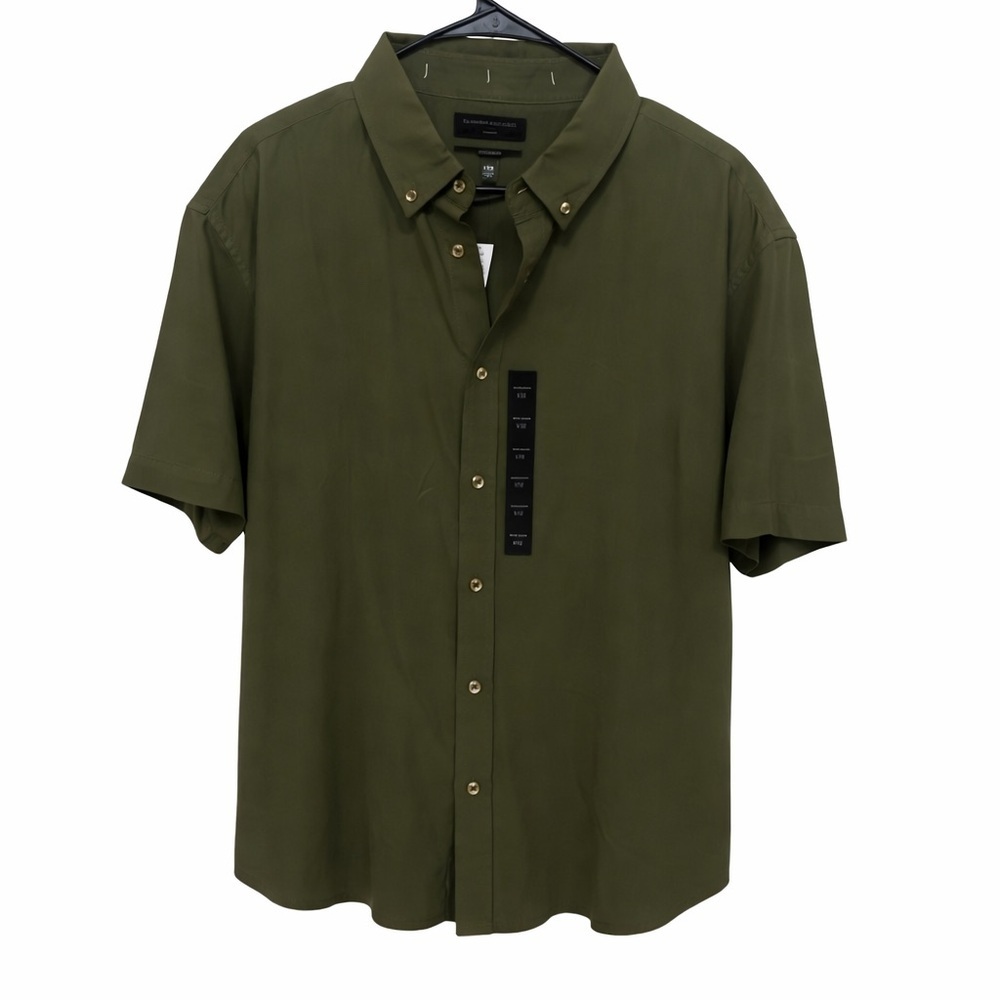 NWT Banana Republic button down mens short sleeved collared shirt size xxl